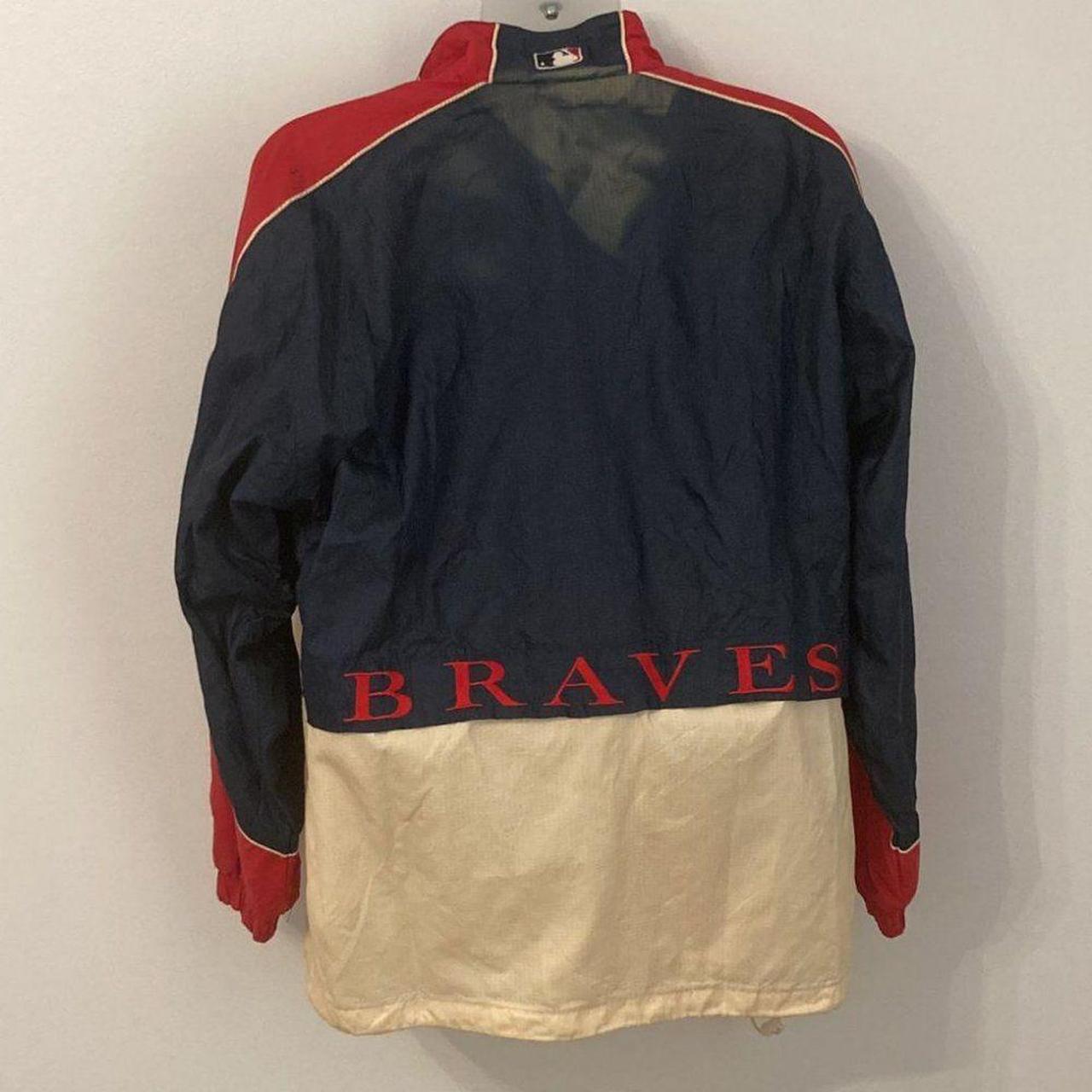 Vintage Starter MLB Atlanta Braves Windbreaker... - Depop