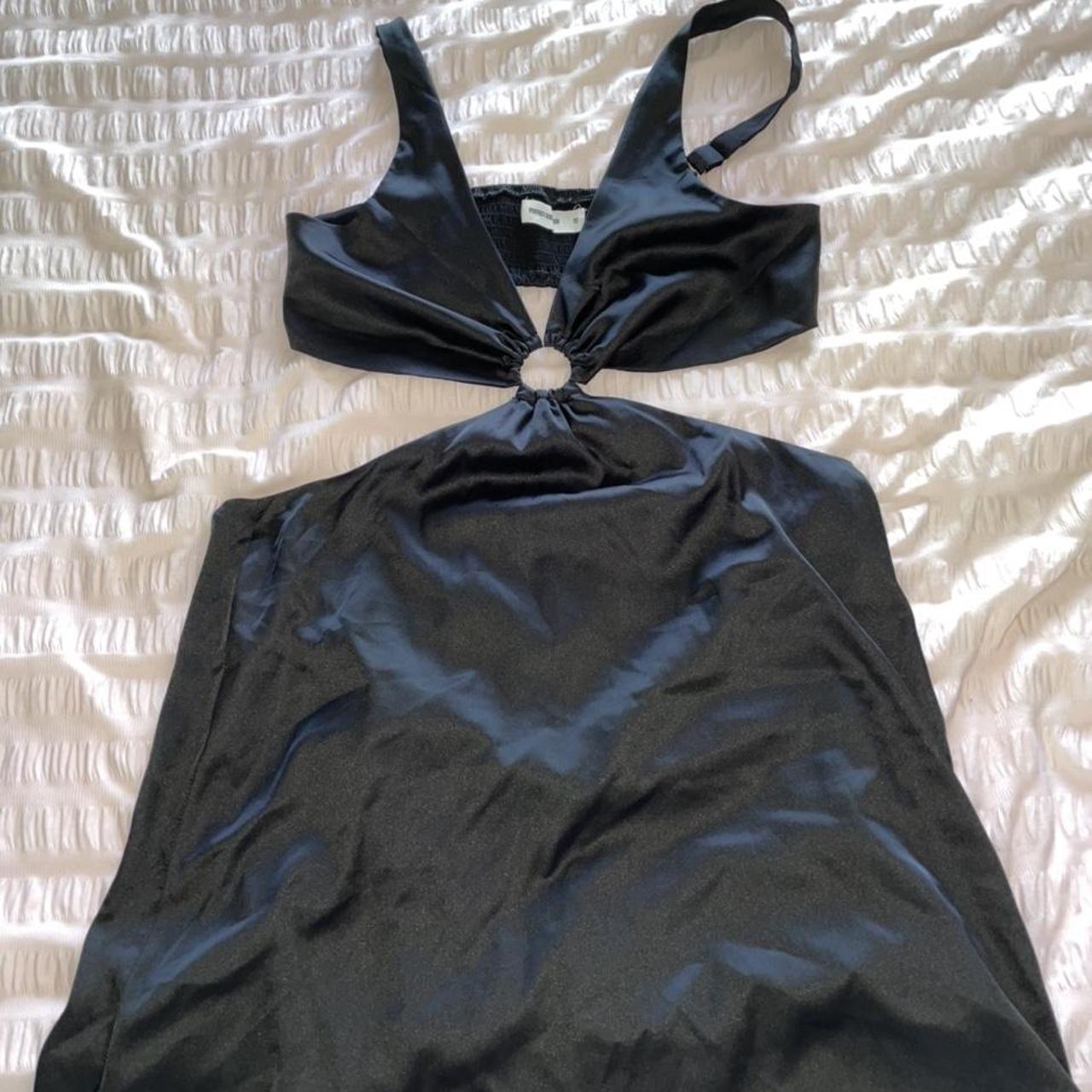 Perfect Stranger black satin mini dress Worn a... - Depop