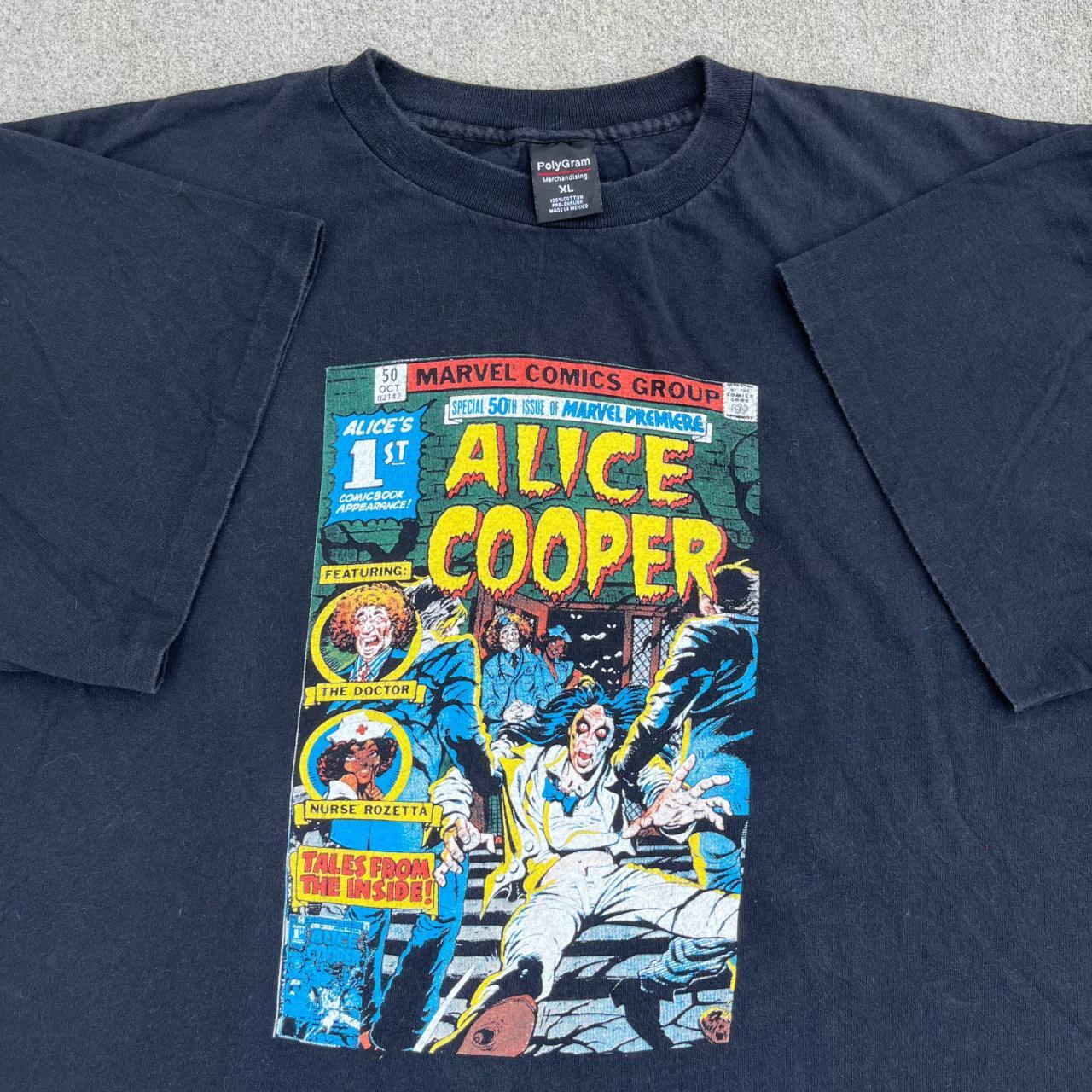 90's Alice Cooper Marvel Comic T-Shirt Size:... - Depop