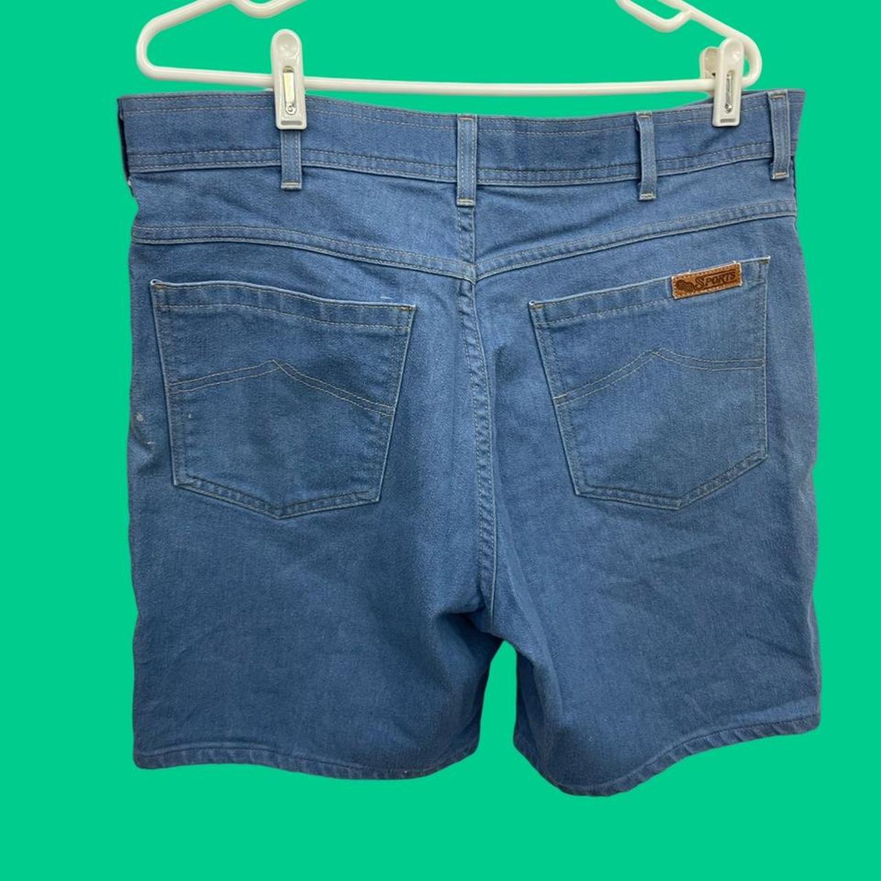 Mens vintage sport abouts Jean shorts 70-80s bright... - Depop