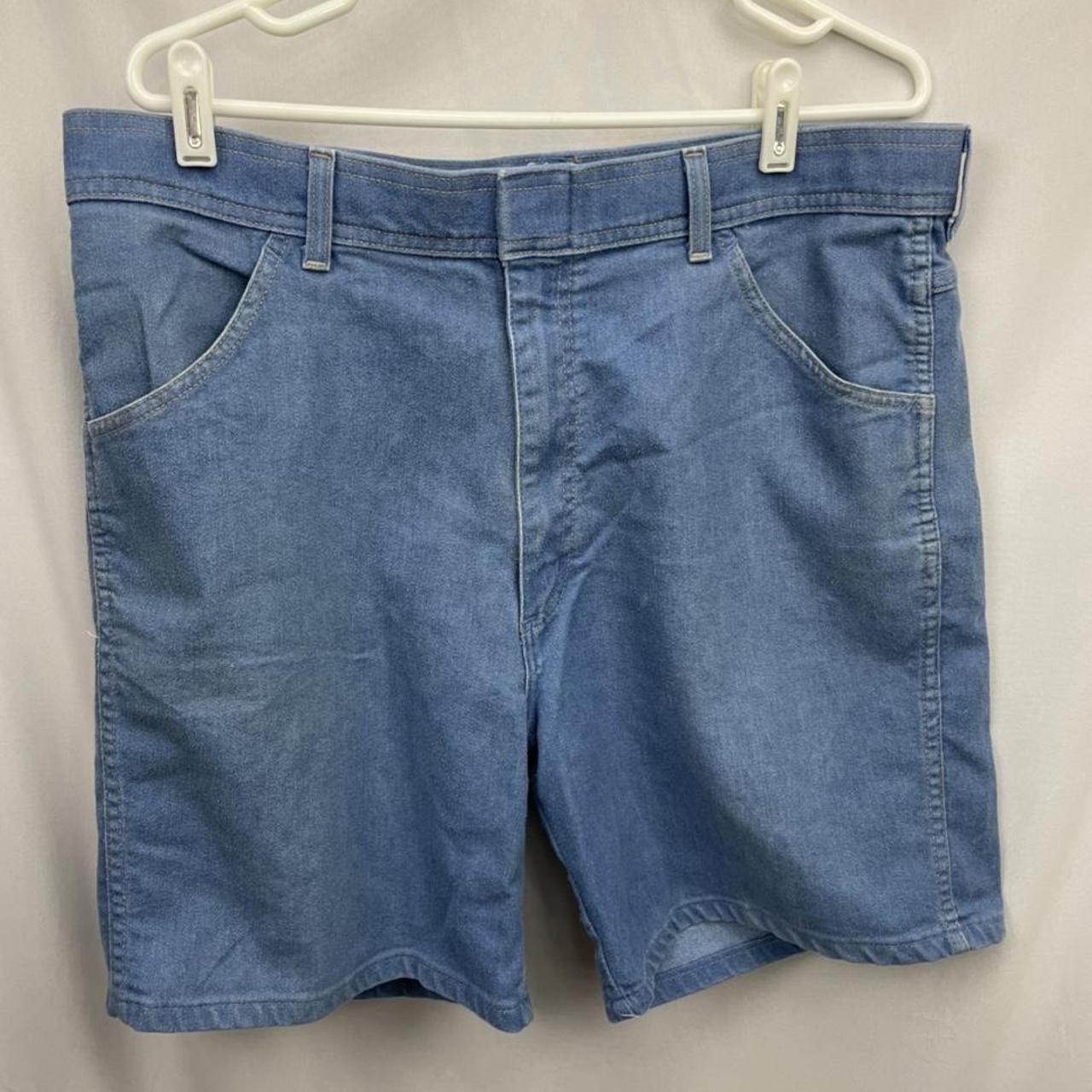 Mens vintage sport abouts Jean shorts 70-80s bright... - Depop