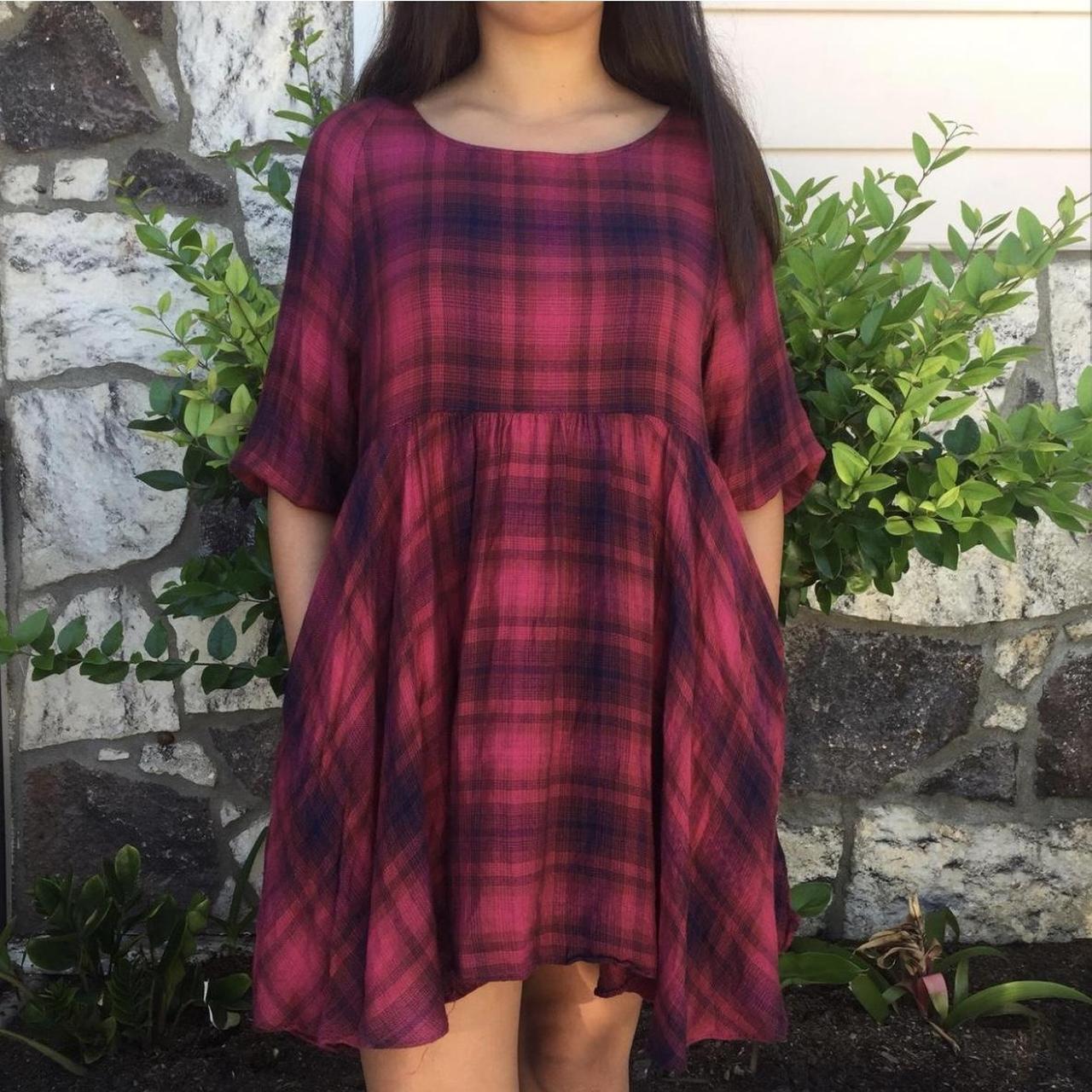 Burgundy gingham clearance school dress