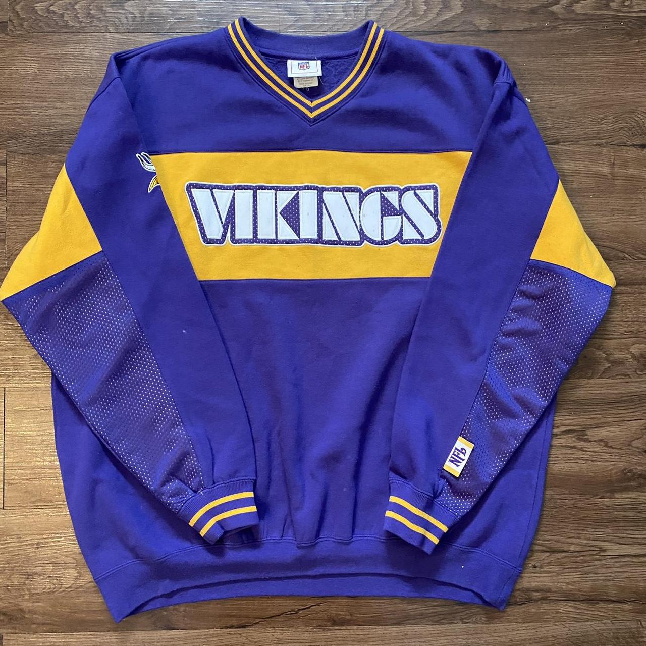 Vintage Minnesota Vikings Pullover Sweatshirt Size - Depop