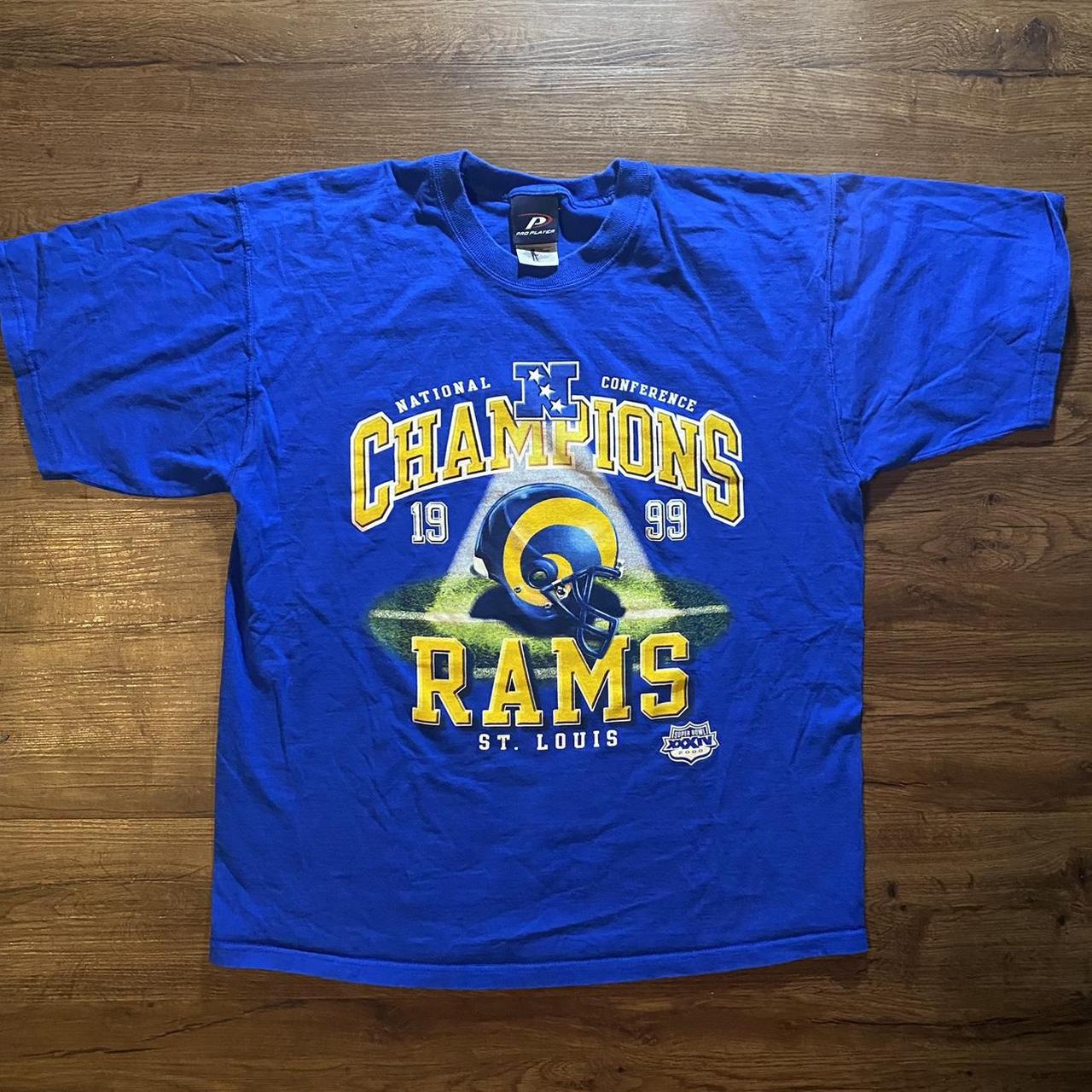 Vintage 90's St. Louis Rams Football Hoodie Size - Depop