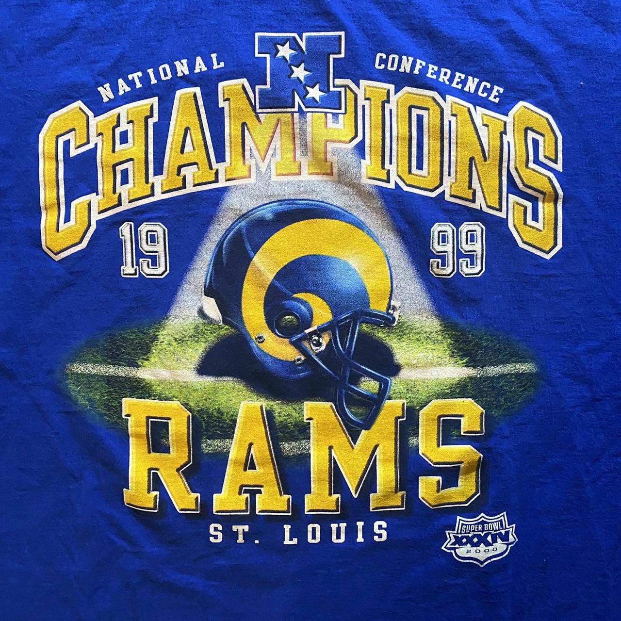 St. Louis Rams NFL Super Bowl Champions 1999 Vintage T-shirt 