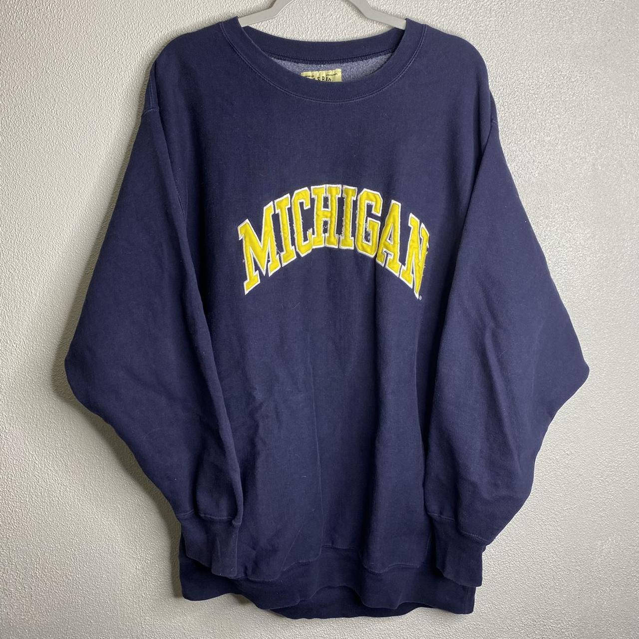 Vintage 90s University Of Michigan Mens 2XL Sweater... - Depop
