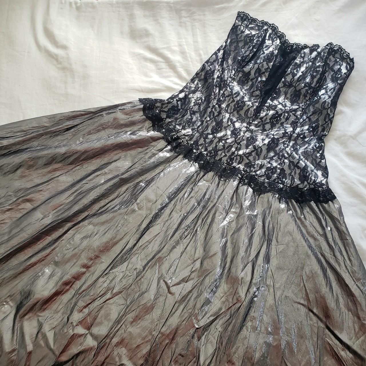 Gunne Sax Women's Silver and Black Dress (3)