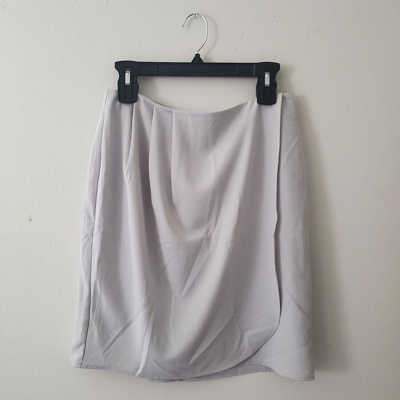 Silver pleated clearance wrap skirt