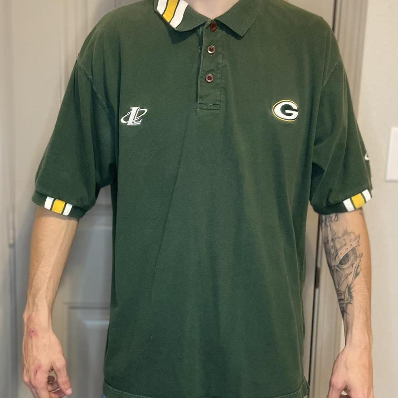 vintage 90s green bay packers logo athletic pro line - Depop