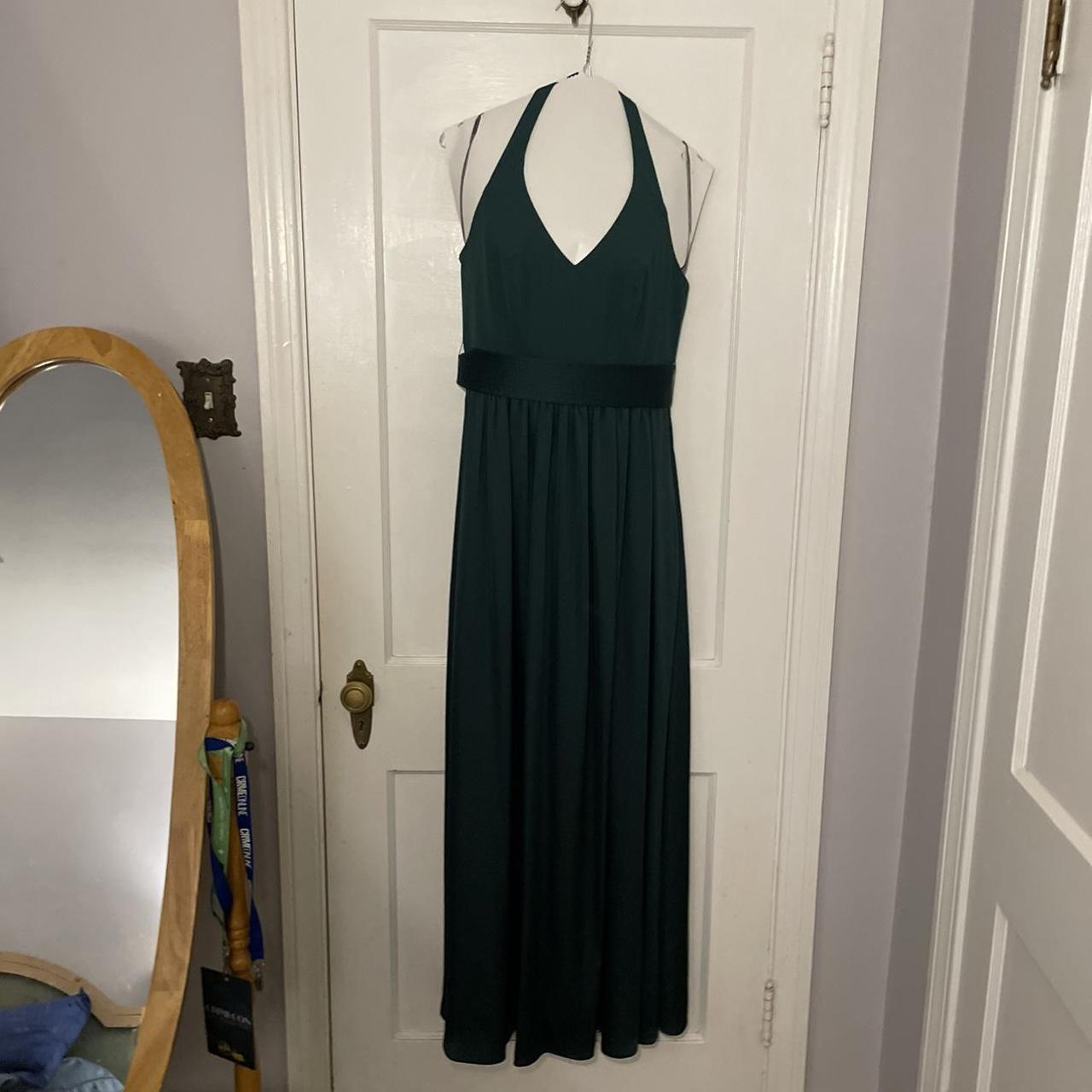 White by Vera Wang Women's Green Dress | Depop