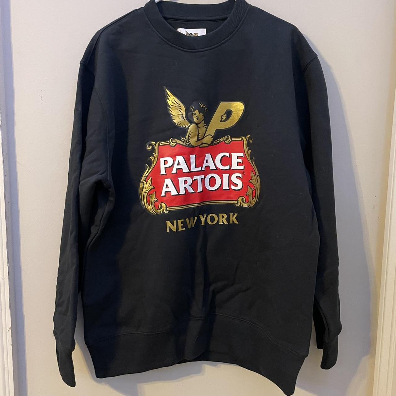 Palace Men's Black And Gold Sweatshirt | Depop