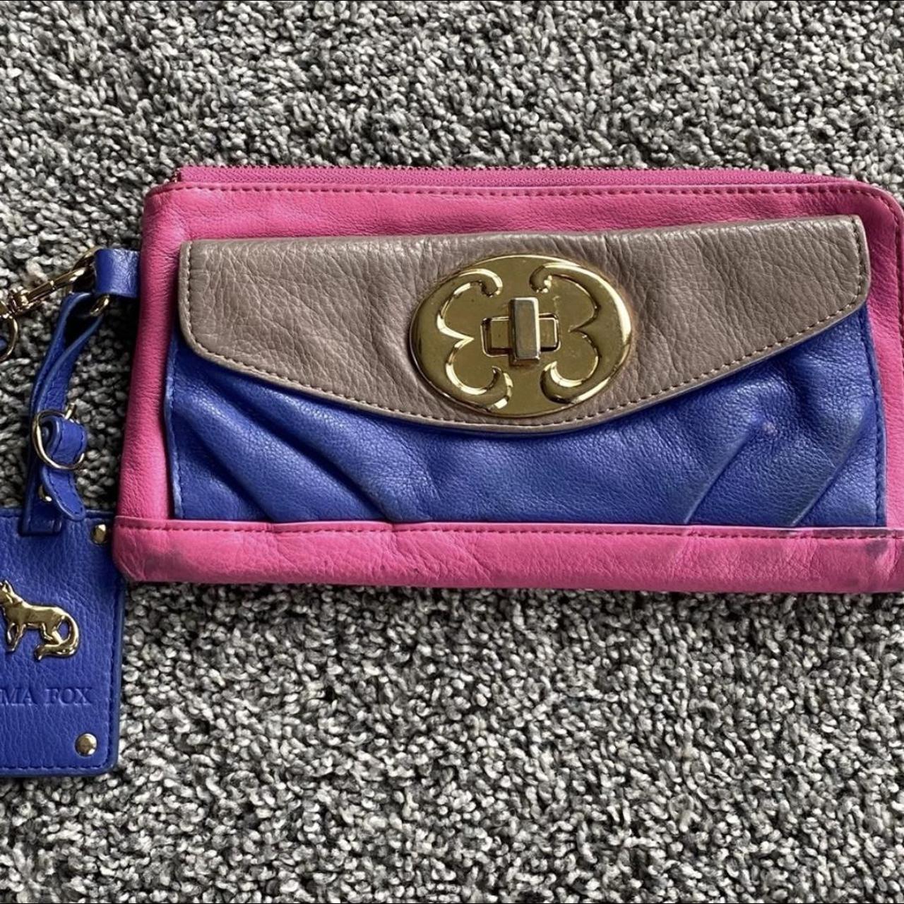 Emma Fox Bucket Leather Handbag Purse Purple Pink Tassels | eBay