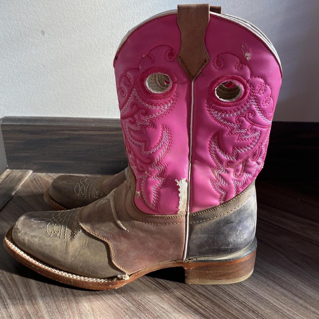 Ariat Women's Pink Boots Depop