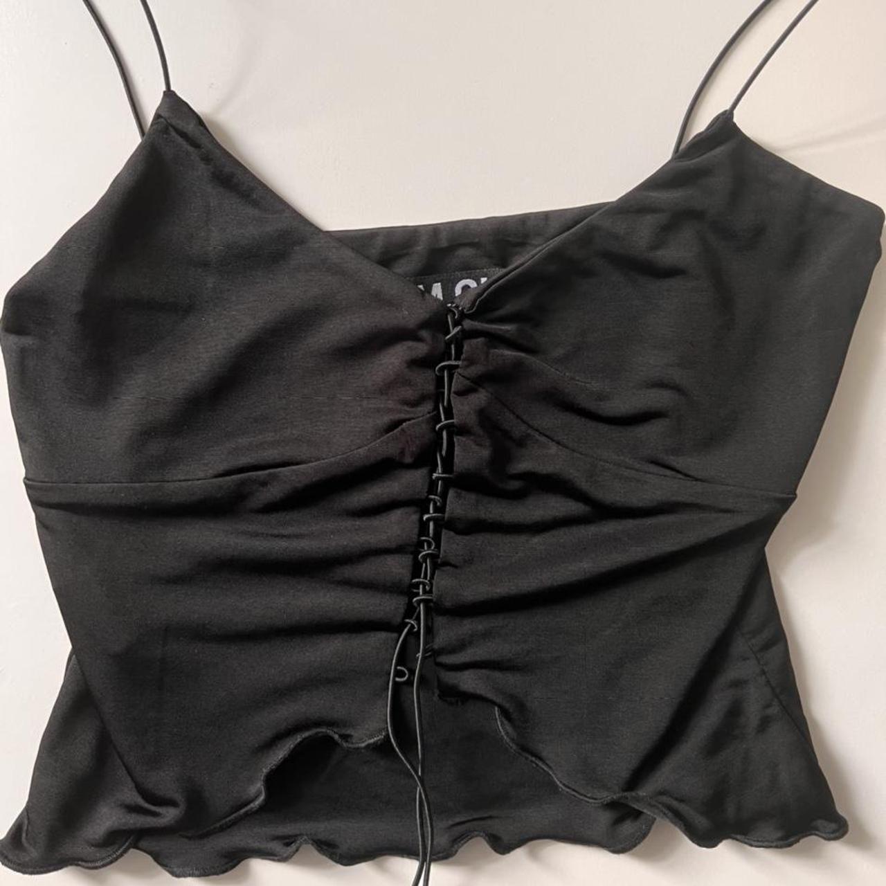 SOLD I. AM. GIA. spaghetti strap tied-up crop... - Depop