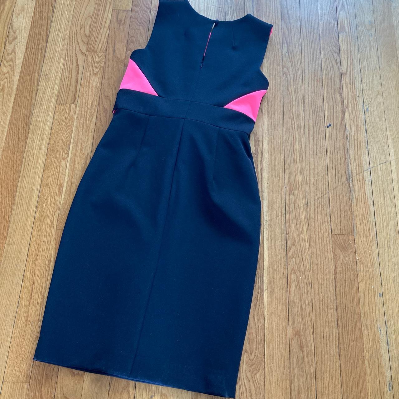 Milly Women's Pink and Black Dress | Depop