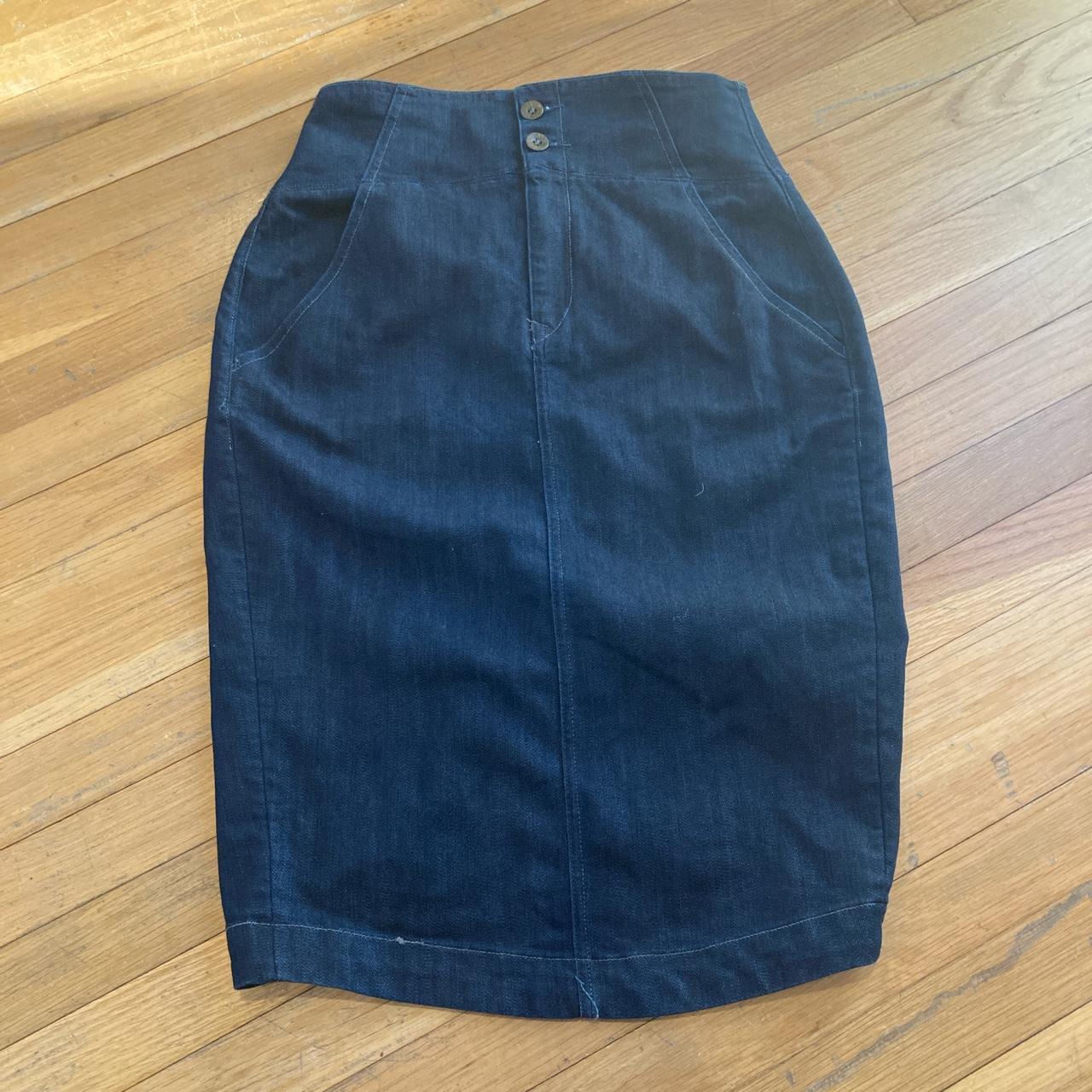 Women's Blue and Navy Skirt | Depop