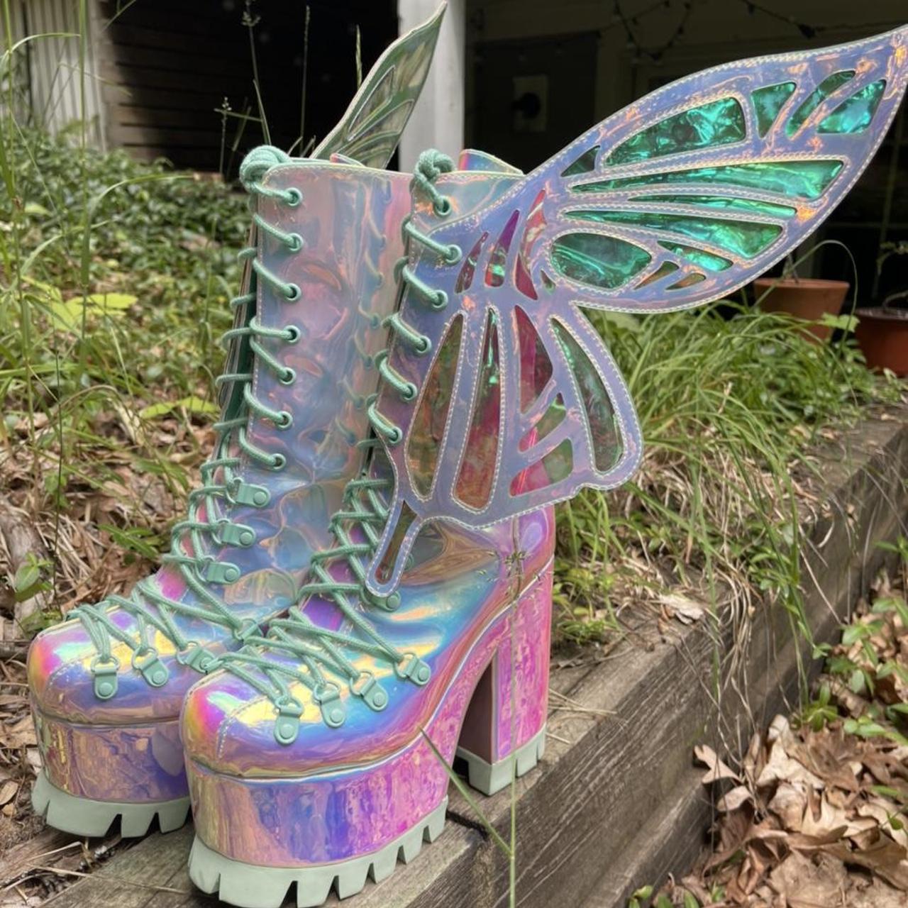 wings to fly holographic boots