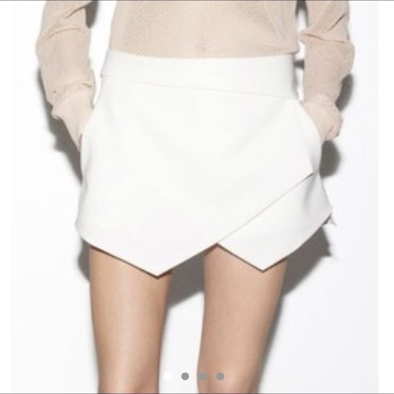 zara skort white