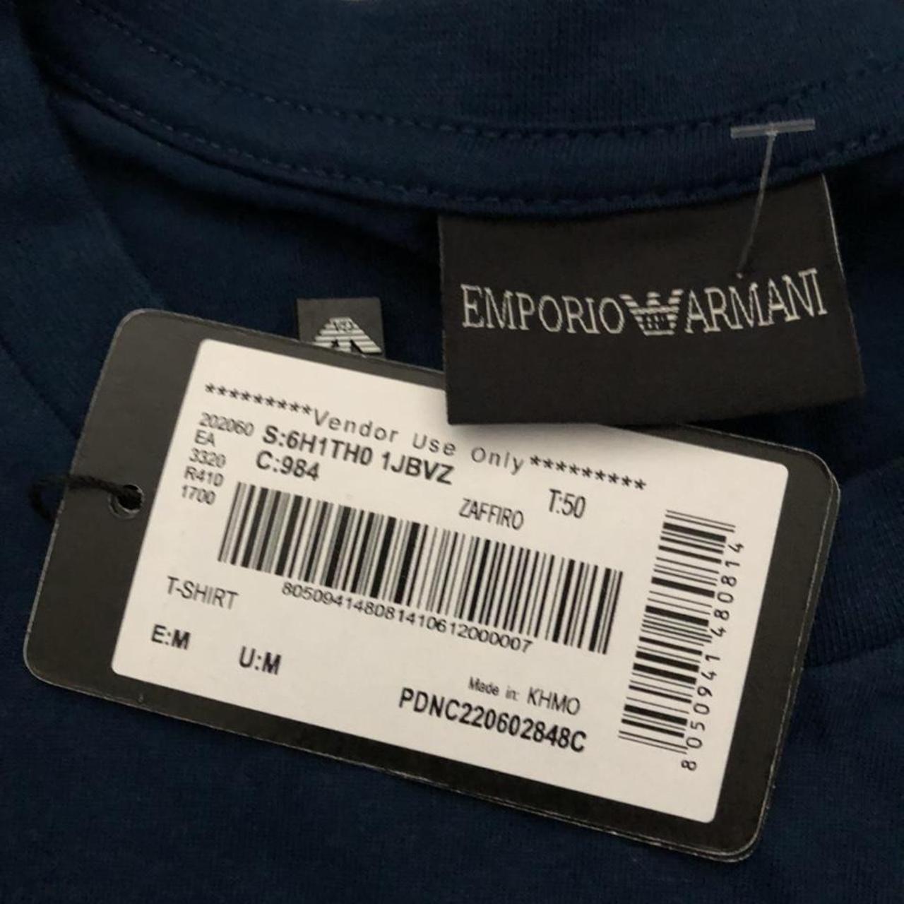 Emporio Armani Men's Navy T-shirt | Depop