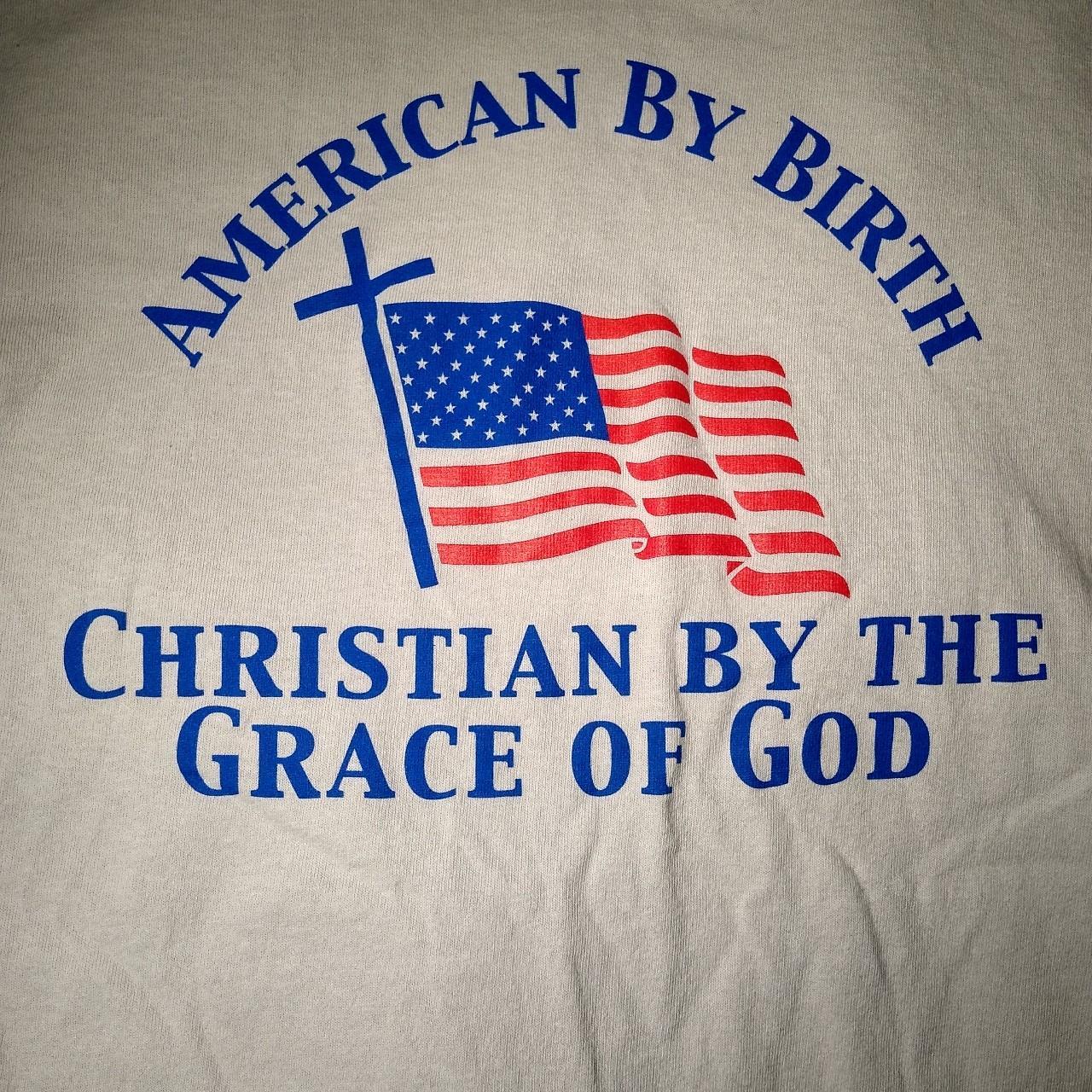 Men's Grey and Blue T-shirt