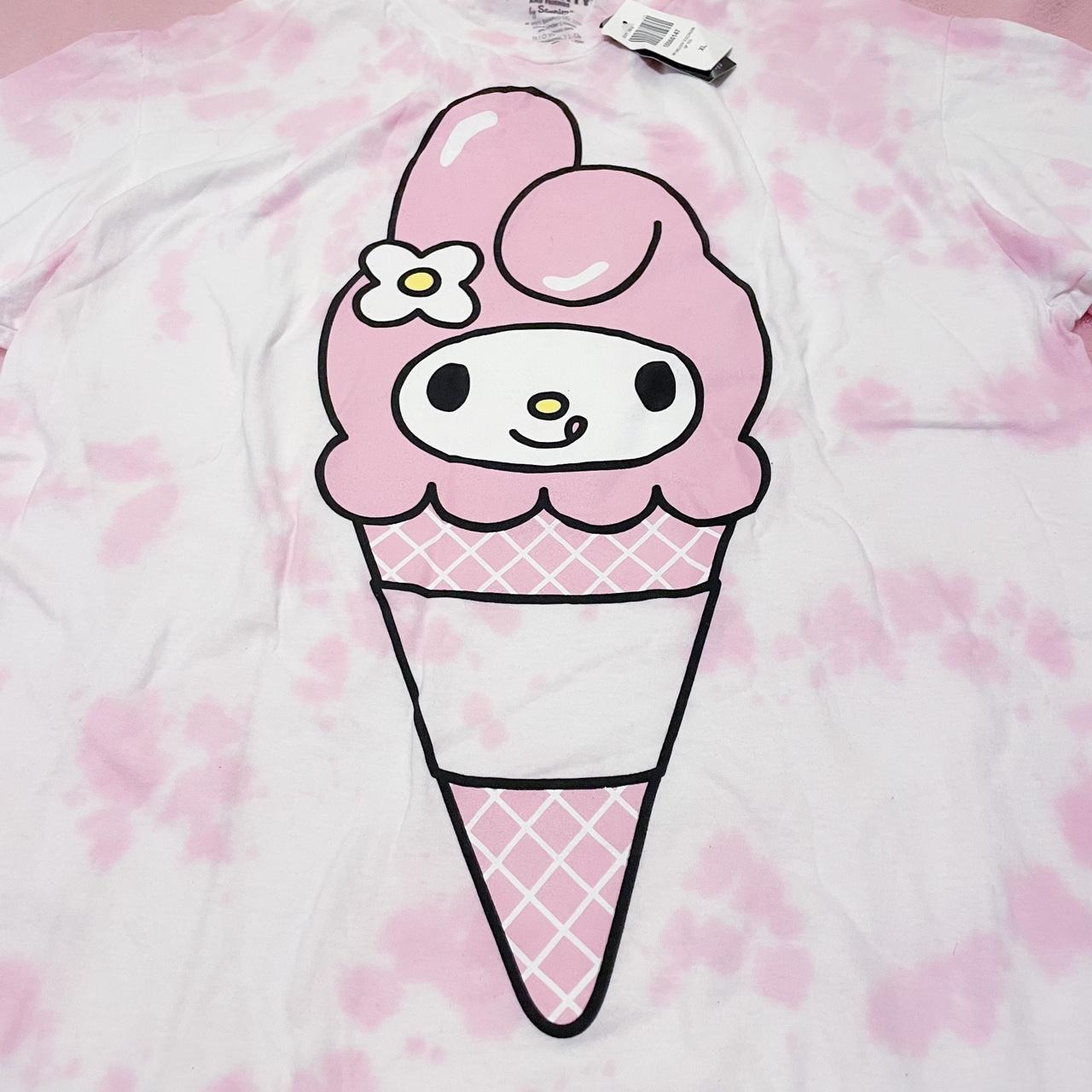 sanrio my melody ice cream tshirt from hot topic.... - Depop