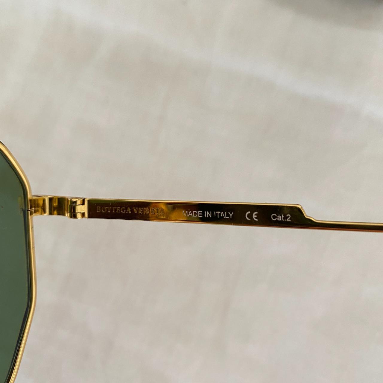 Bottega Veneta Sunglasses - Gold & Green - Metal