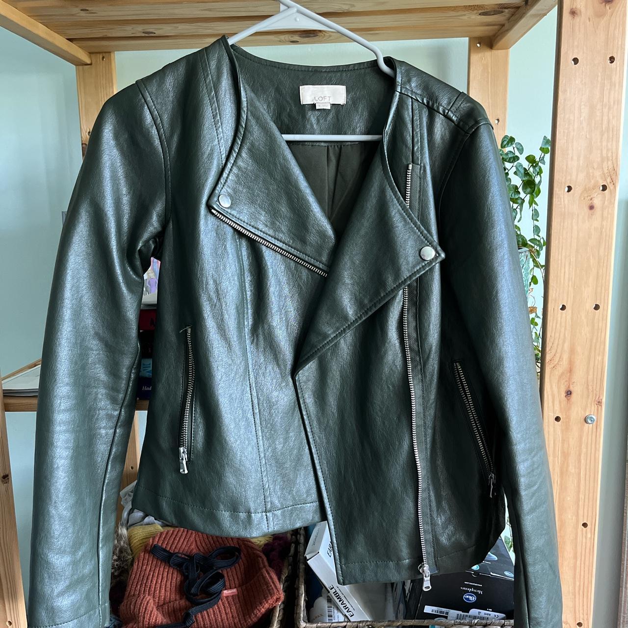 Loft faux 2025 leather jacket