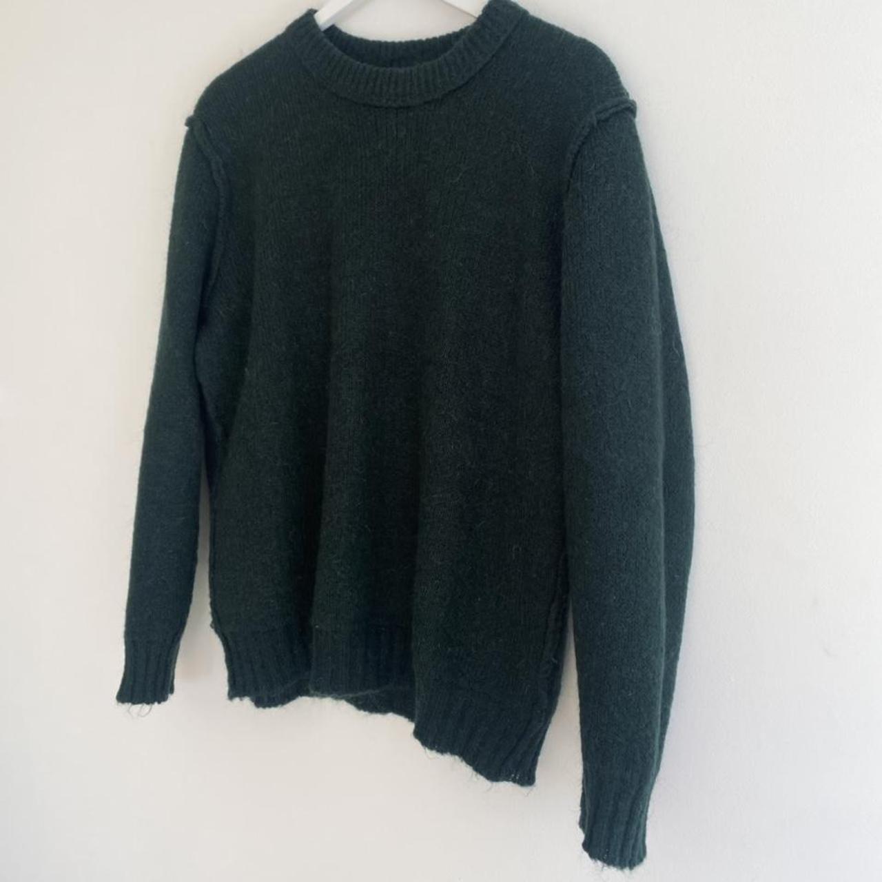 Vintage wool jumper. Dark green 💚 Can be worn two... - Depop