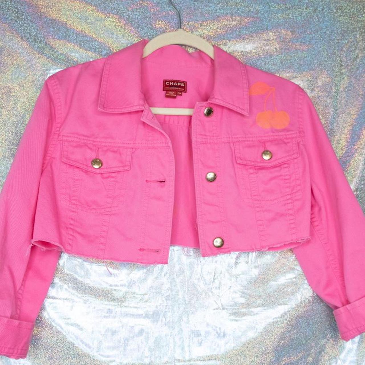 hot pink cropped jacket