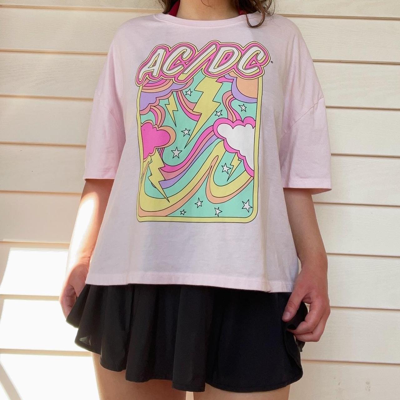 Pink AC/DC shirt. Size xxl and in great condition.... - Depop