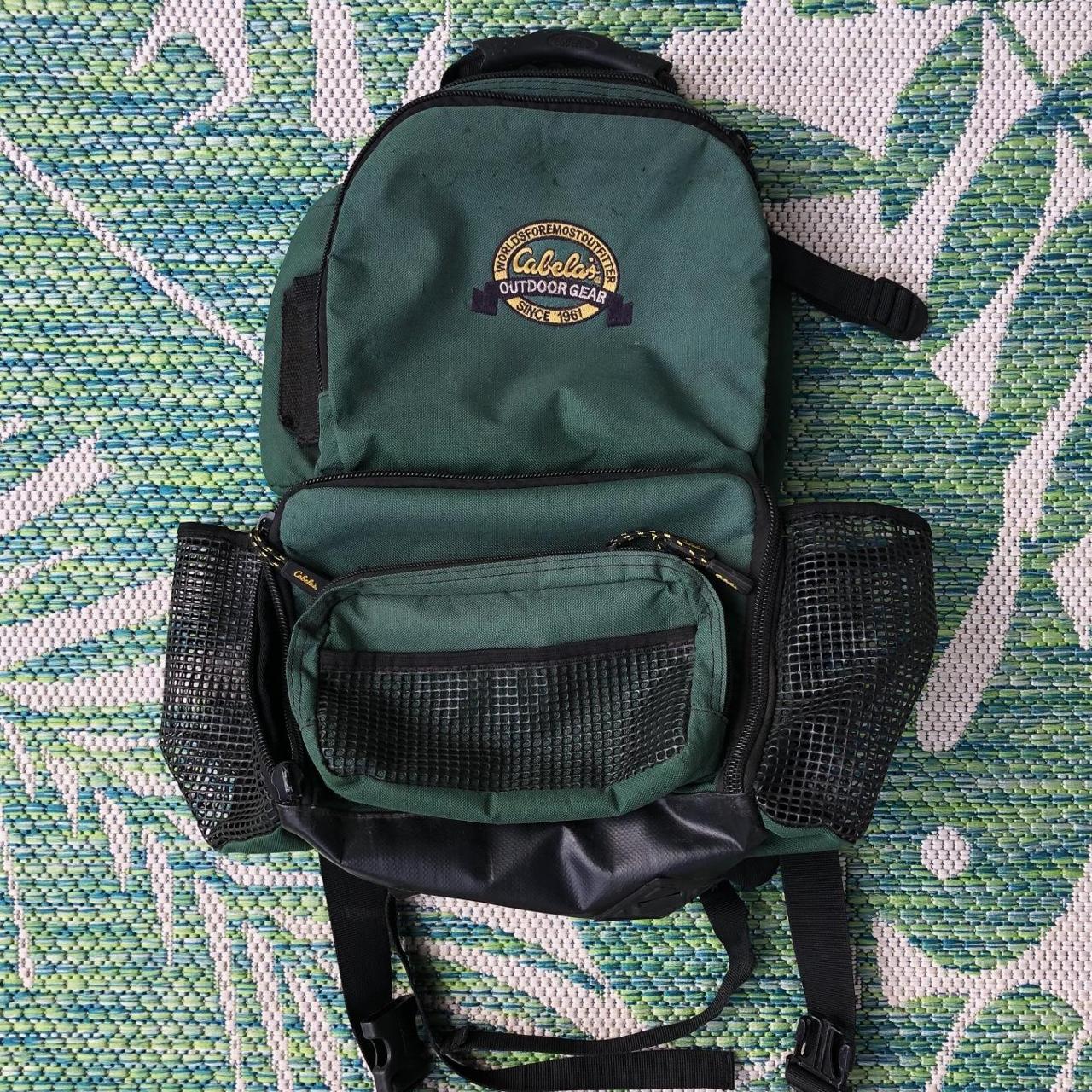 Cabelas Outdoor Backpack. It has 3 compartment.