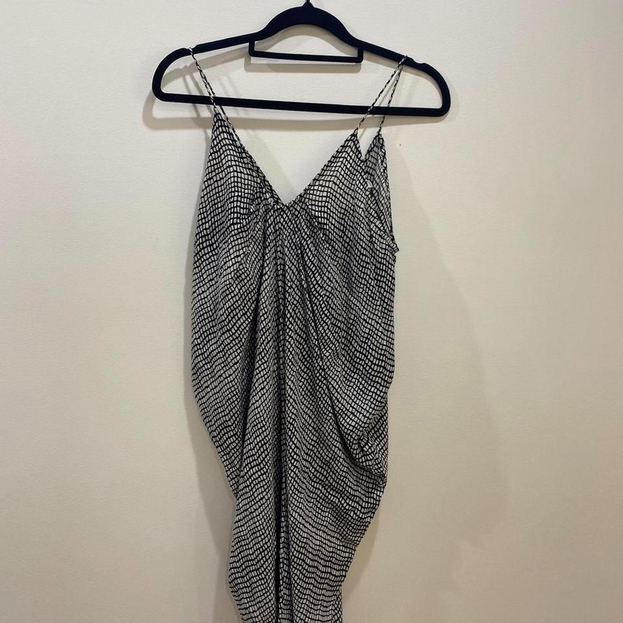 Women's Black and White Dress | Depop