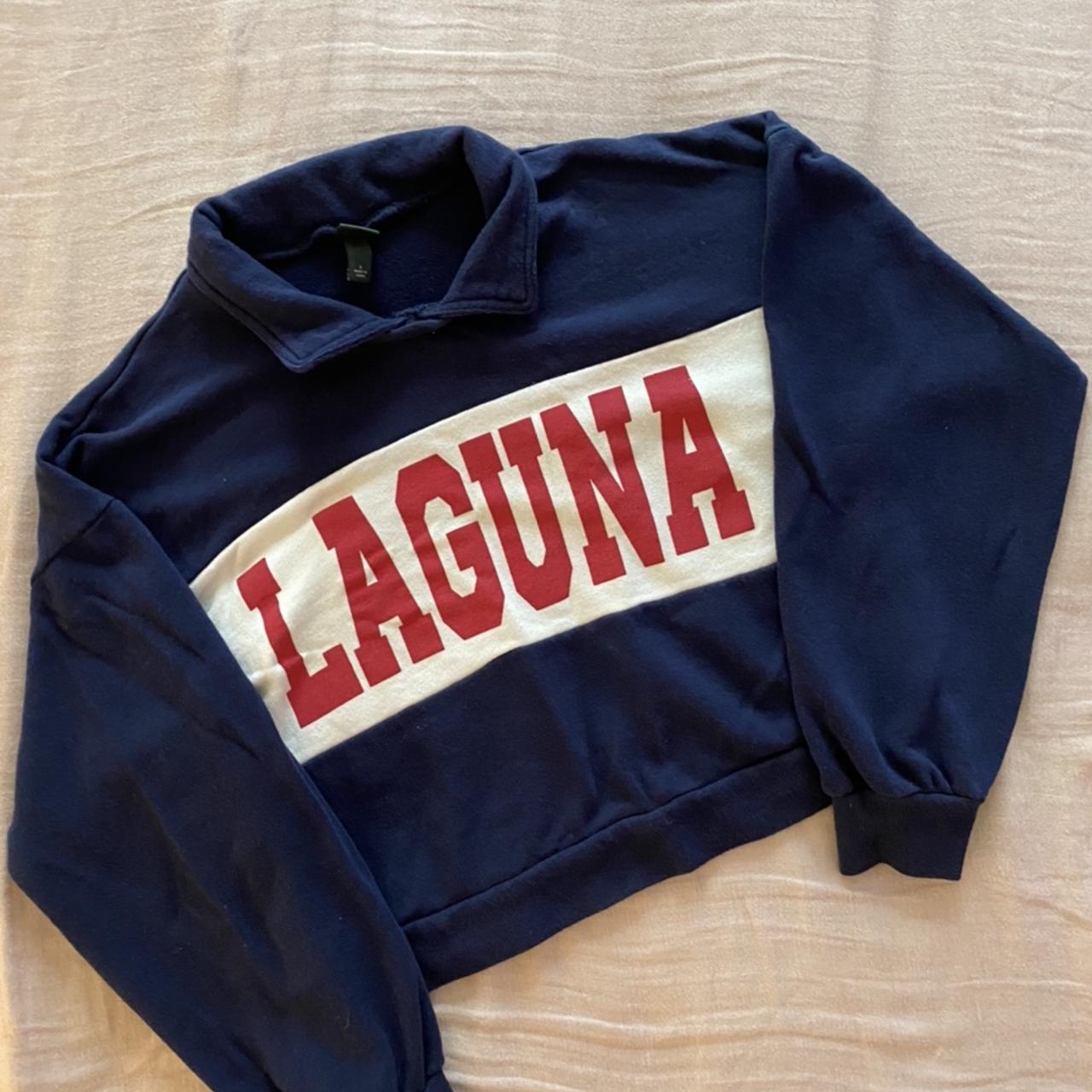 Wild Fable Laguna Sweatshirt with Collar 🌊 Red, - Depop