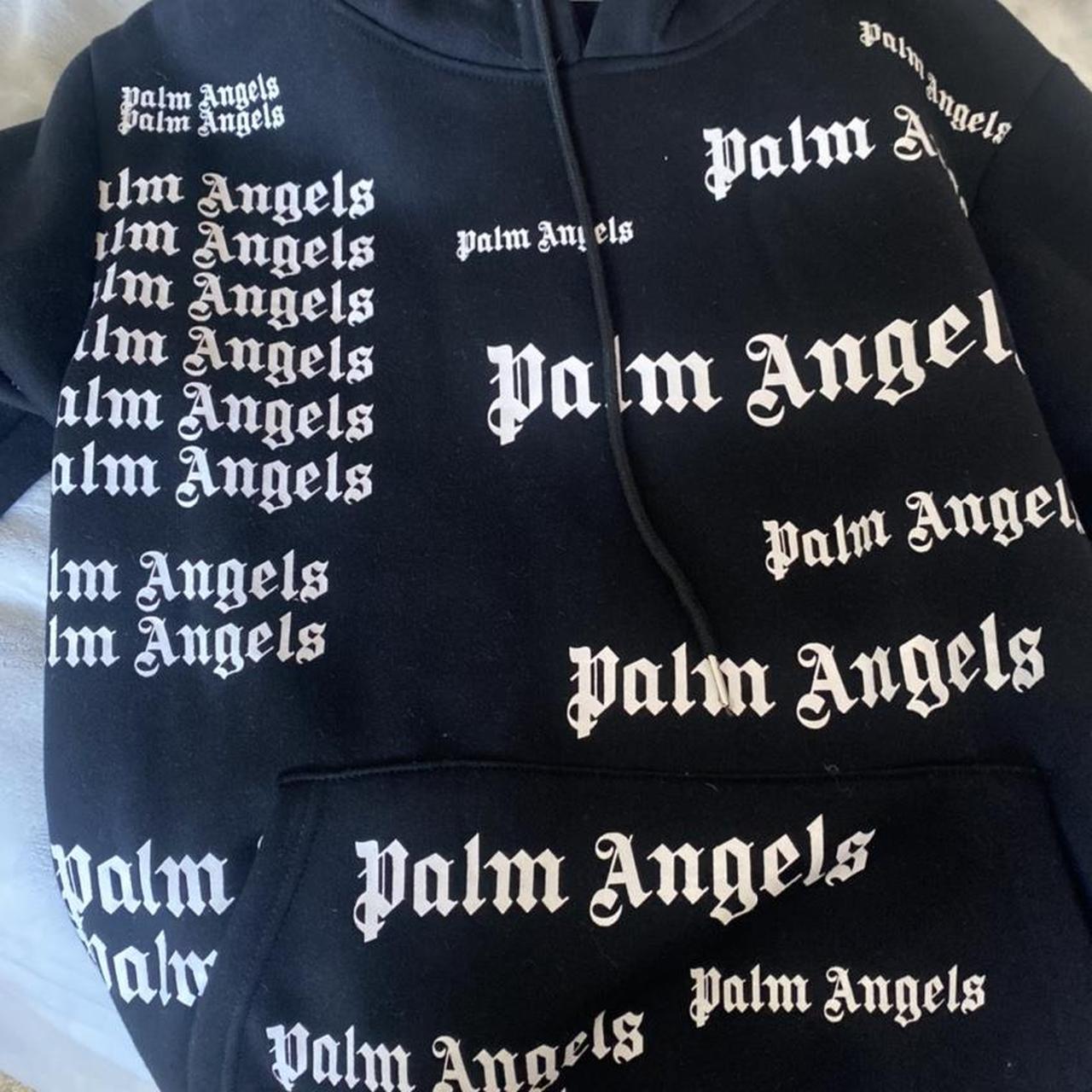 Palm Angels Women's Black and White Hoodie (3)
