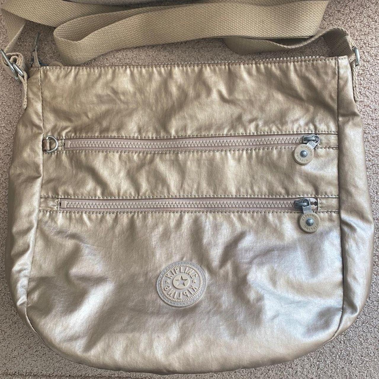 Kipling Zelenka Crossbody Shoulder Purse Metallic... Depop
