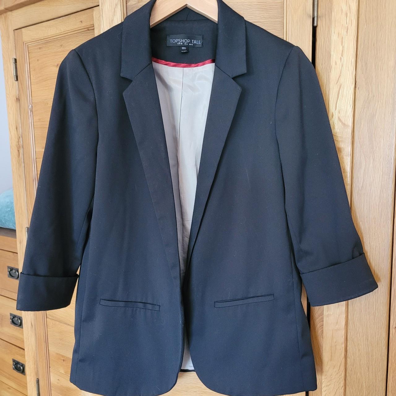 Topshop tall women's Black blazer. Size 10. Has a... - Depop