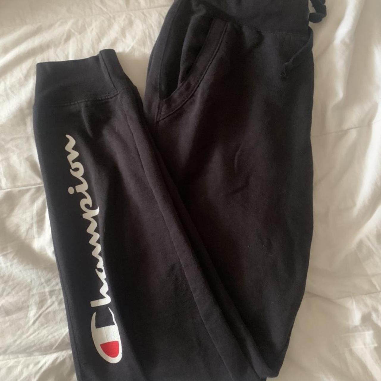black champion sweatpants, size S. Depop