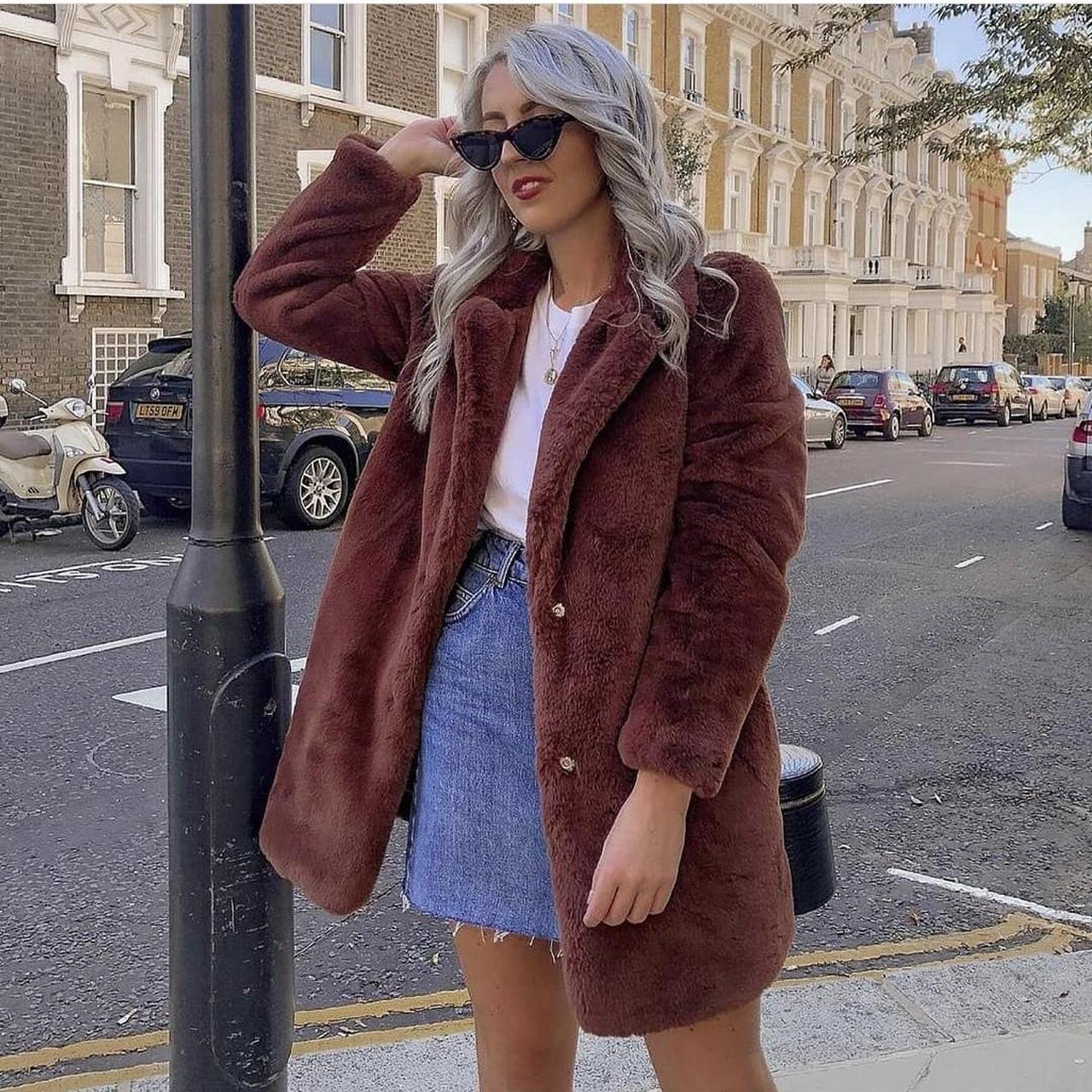 New Look Teddy Faux Fur Coat, Very soft brown