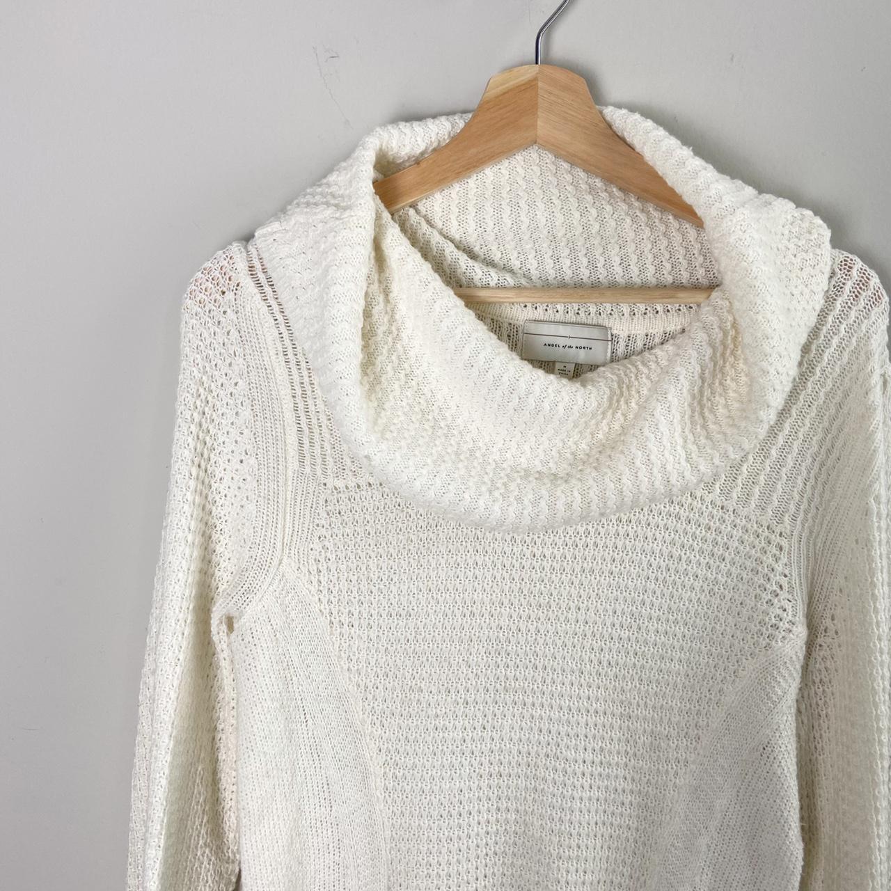 Anthropologie Angel of The North Ivory Cowl Neck... - Depop