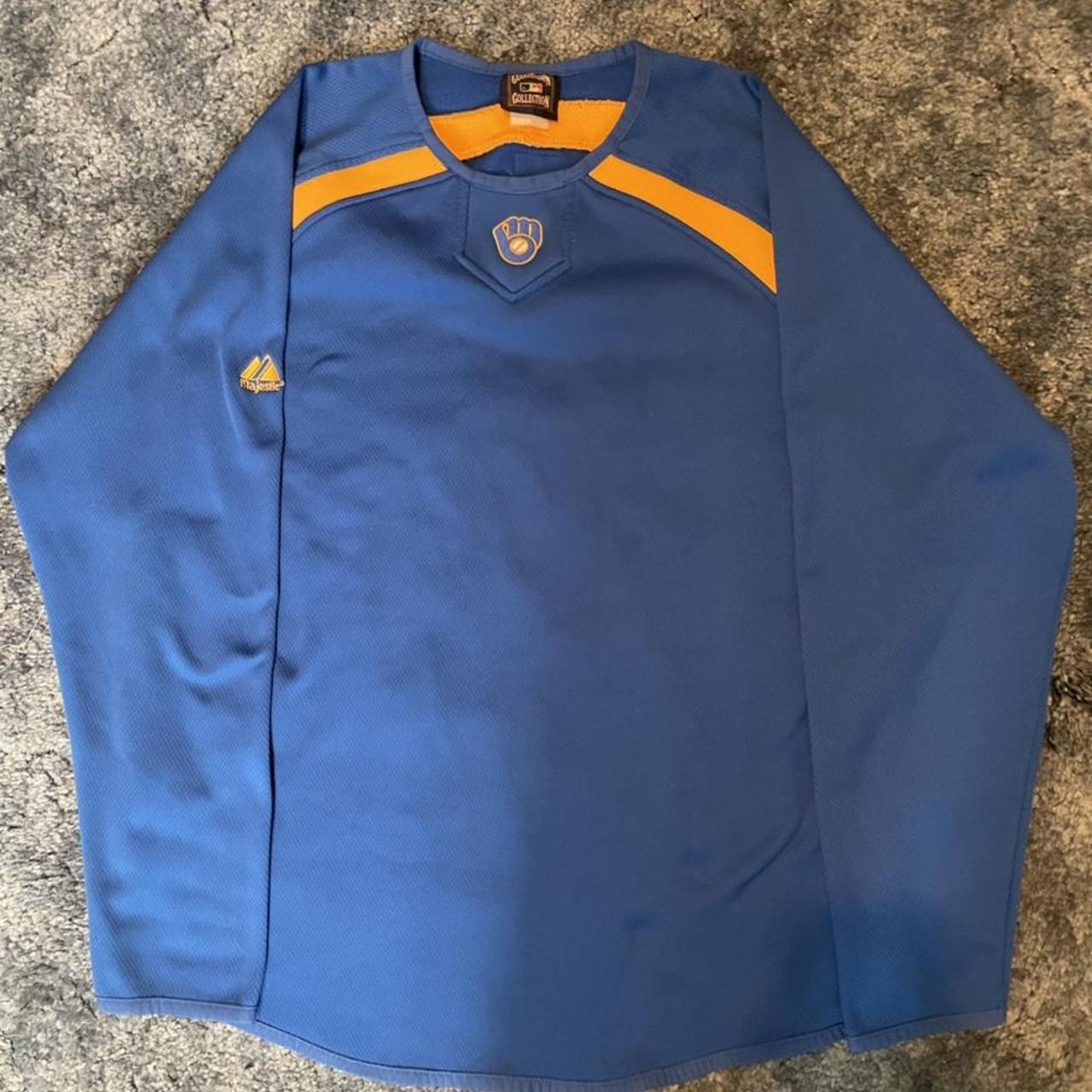 Cooperstown Collection Majestic jersey, blue & - Depop