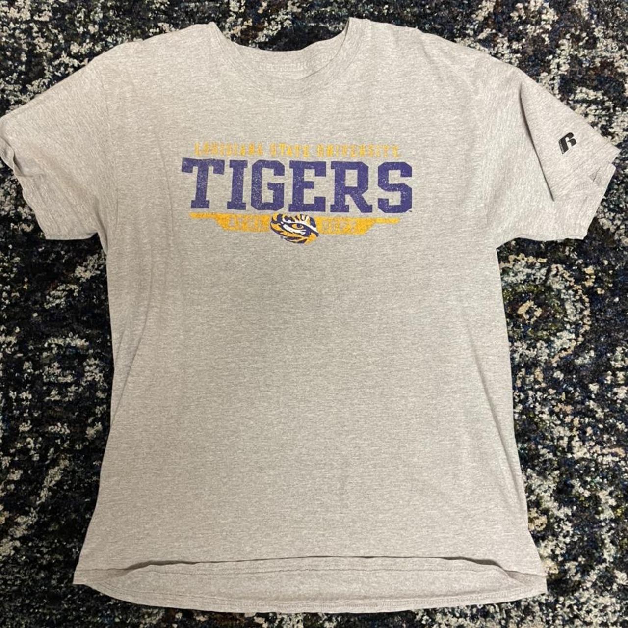 Vintage All Over Print LSU Tigers Tee Shirt Size Large