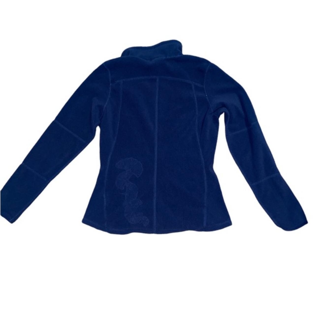 The North Face Fleece Women Navy Blue Jacket size... Depop