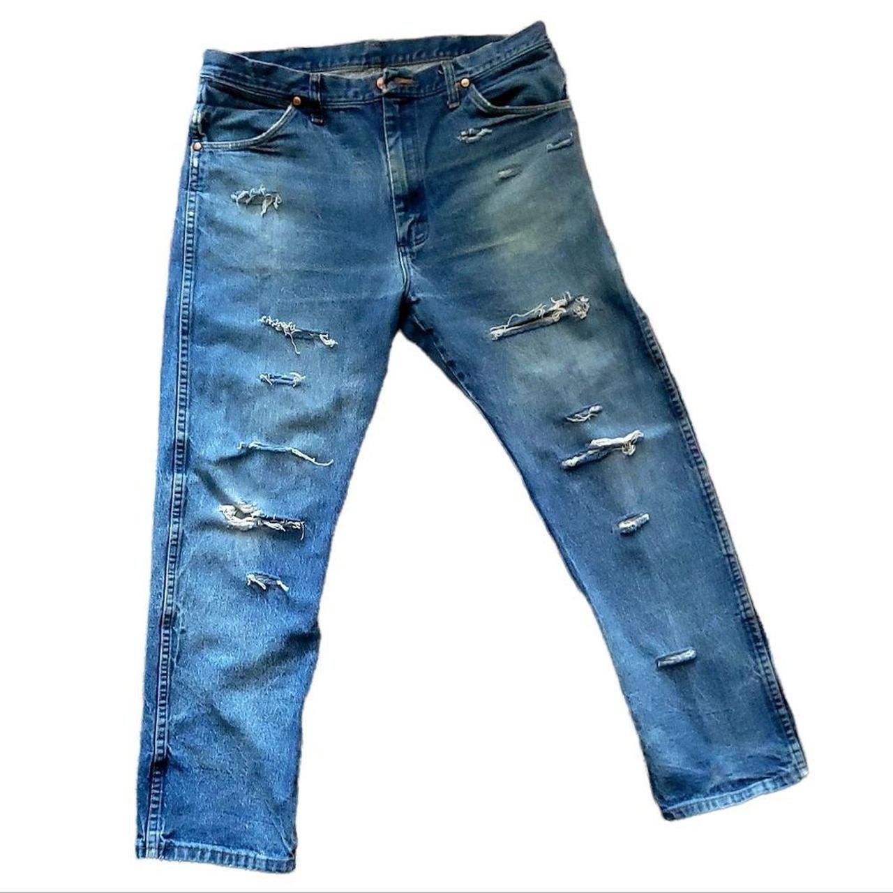 Wrangler Men's Blue Jeans | Depop