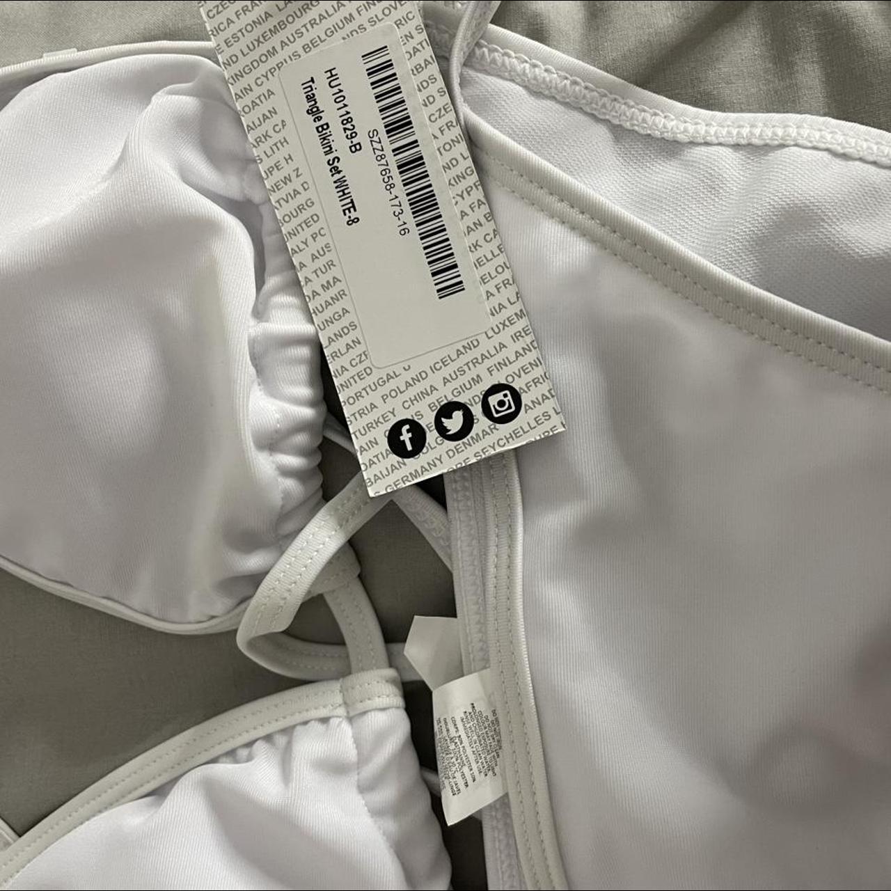 Boohoo Women's White Bikinisandtankinisets Depop