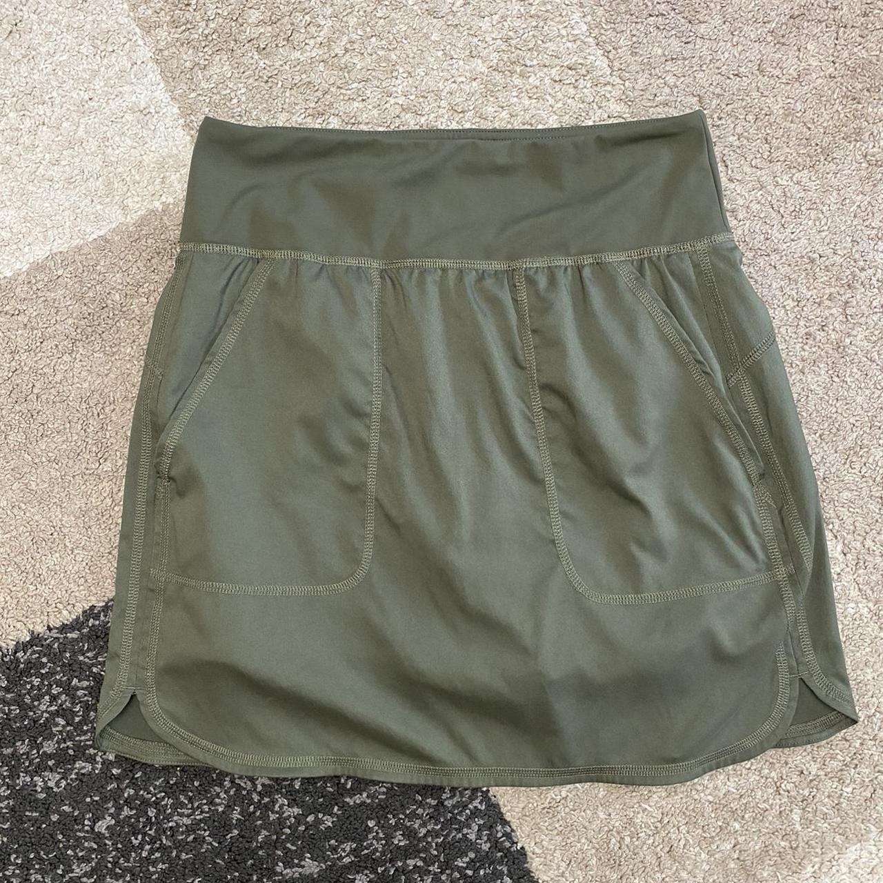 ZUDA army green skort shorts and skirt pockets... - Depop