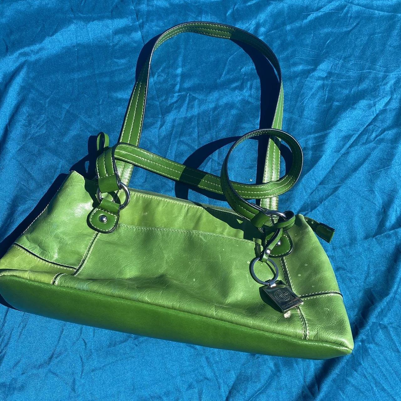 Vintage Y2k Gianni Bernini Lime Green Purse So Cute Depop