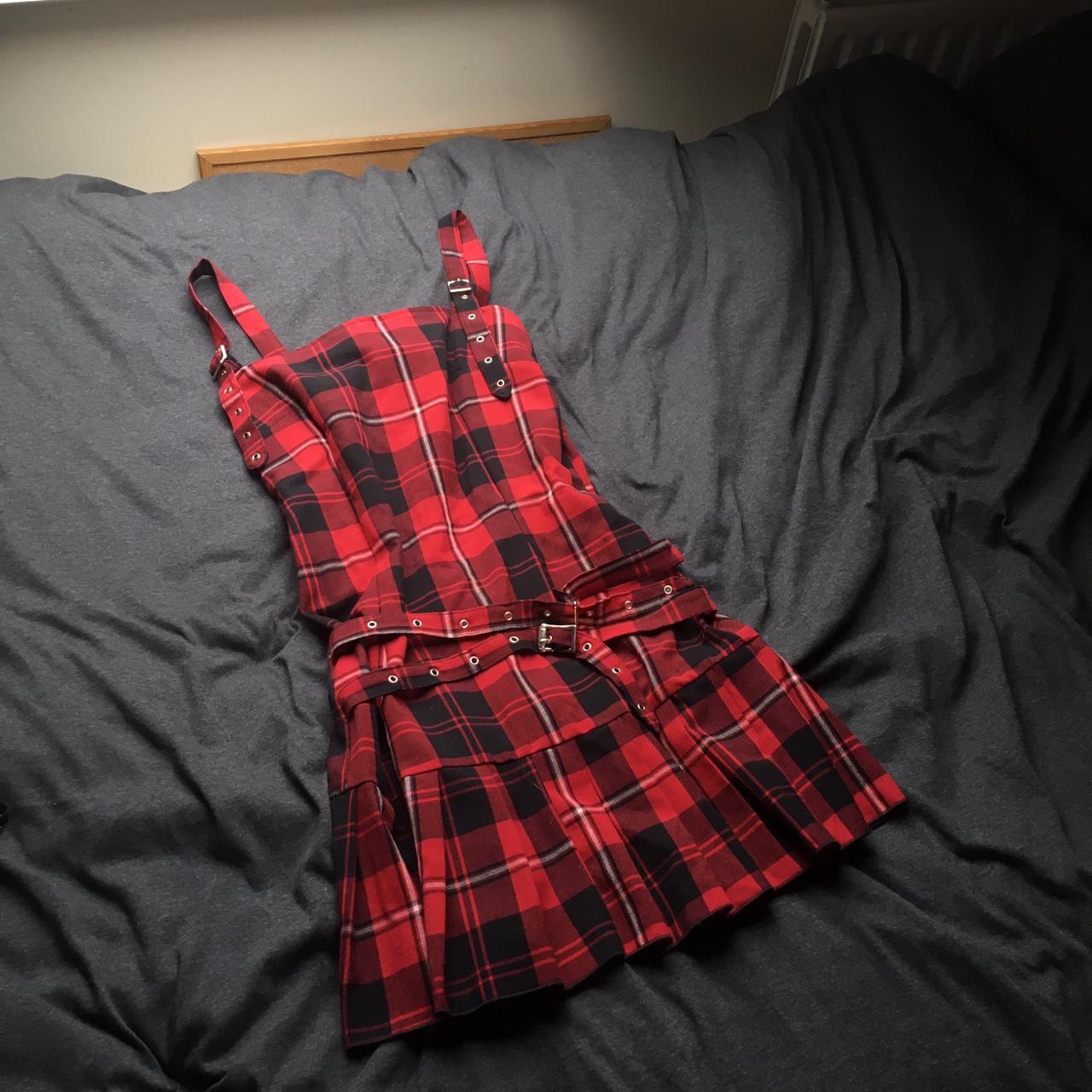 Red plaid dress bought at Danielle Posers Pop up in... - Depop