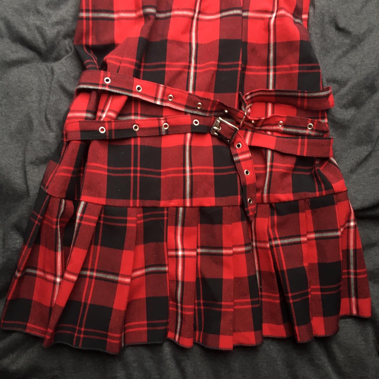 Red plaid dress bought at Danielle Posers Pop up in... - Depop