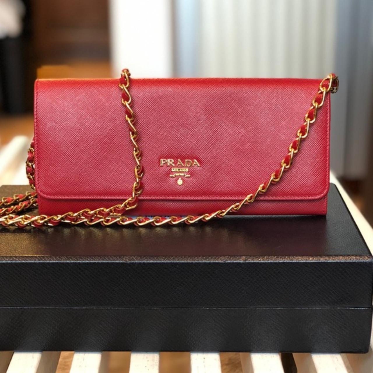 Like new! Prada Wallet on Chain Authentic Depop - Main Image