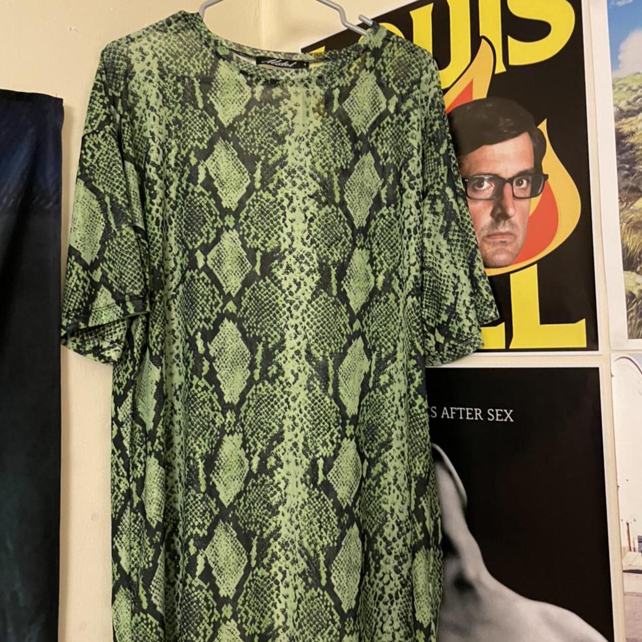 Motel Rocks mesh green snake print dress In great. Depop